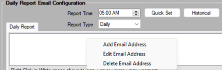 daily report email configuration